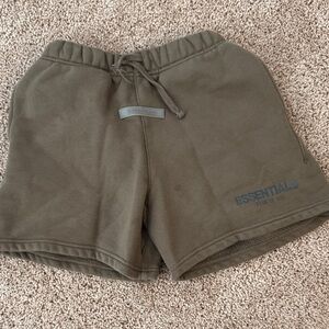 Essentials Khaki Green Casual Shorts